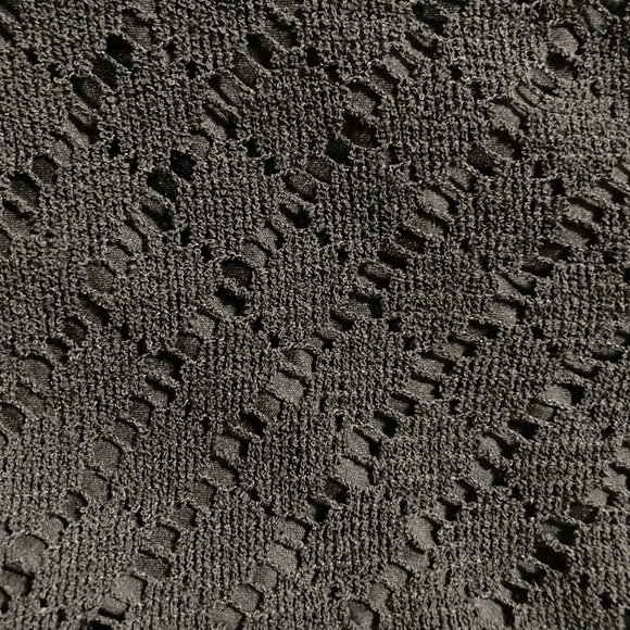 ACCOMPLICE Black crochet sleeveless a-line mini dress ~ Goth XS SMALL sundress - Picture 4 of 13